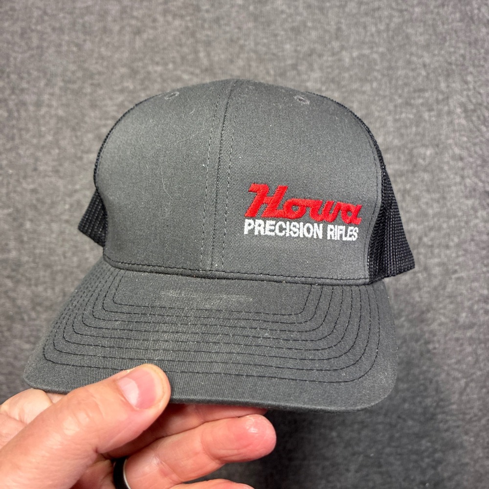 Richardson Howa Precision Rifles Trucker Hat Mens OSFA Gray Black Snapback Mesh